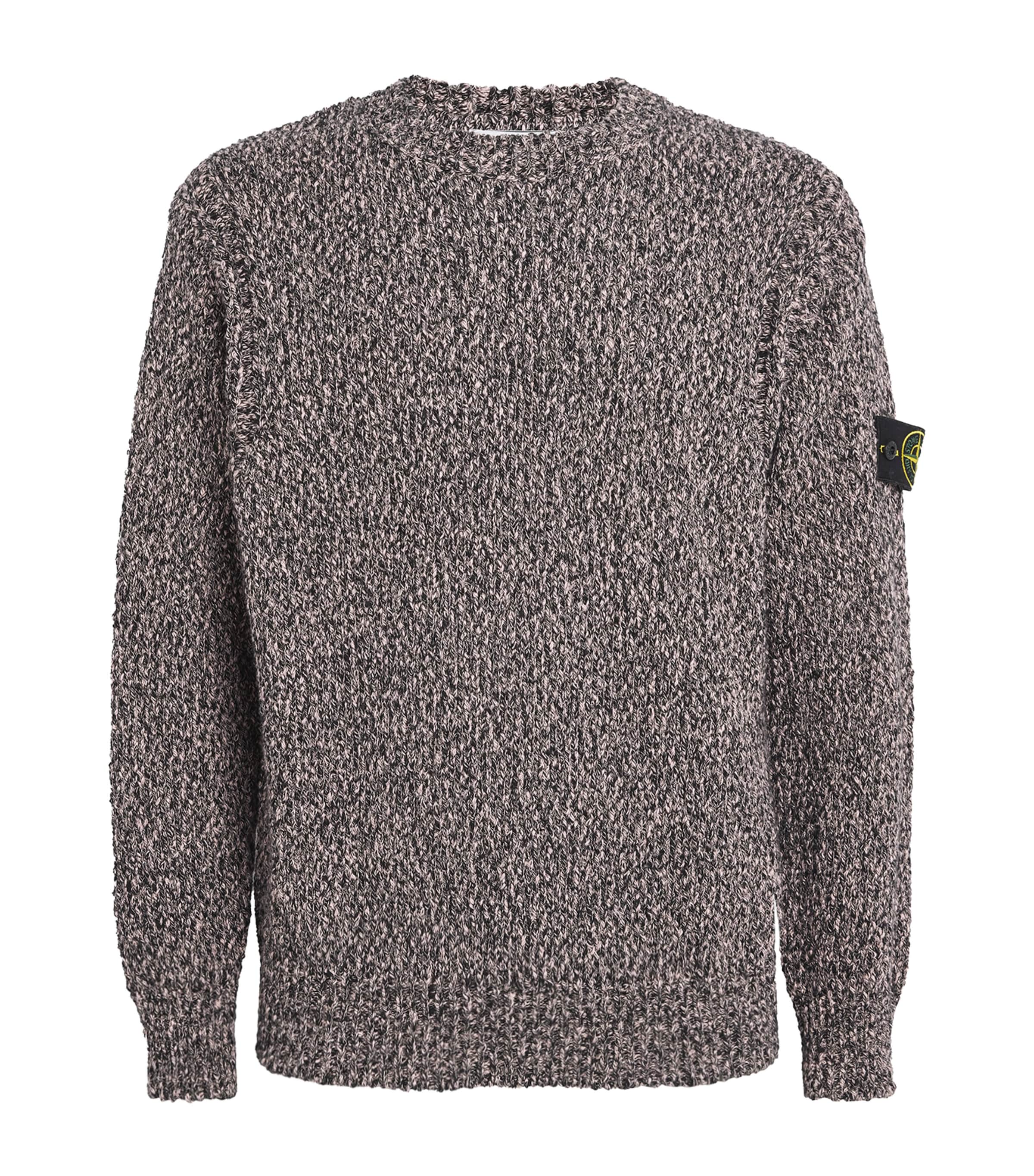 Stone Island Mens Cotton Speckled Sweater Image 1