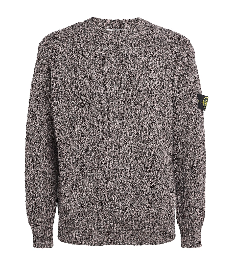 Stone Island Mens Cotton Speckled Sweater Image 1