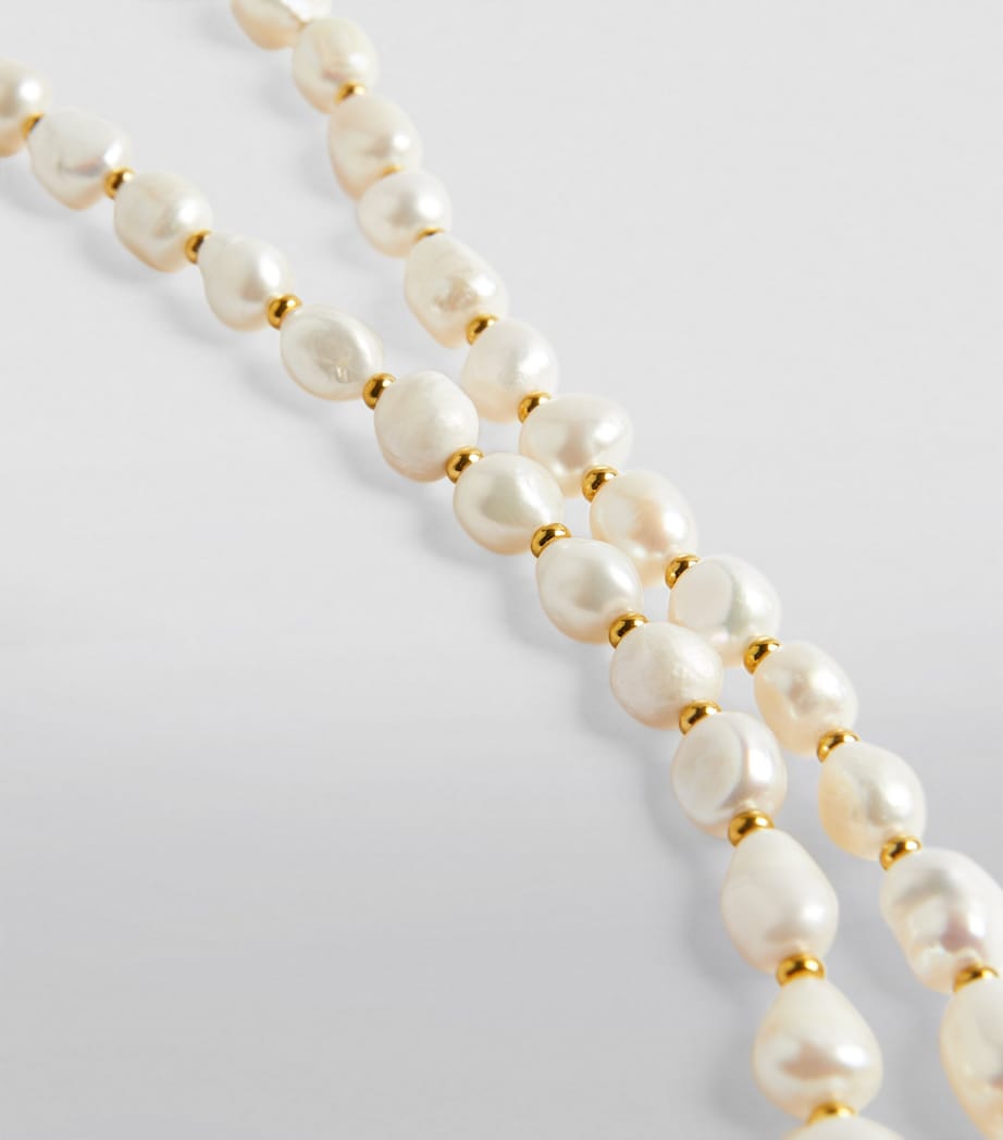 Baroque Pearl Necklace GOLD Image 6