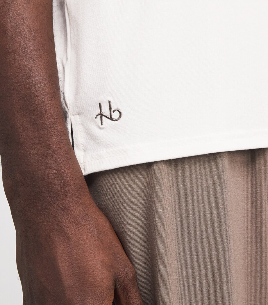 Contrast Trim V-Neck Lounge T-Shirt CALU CALICO/ UMBER Image 6