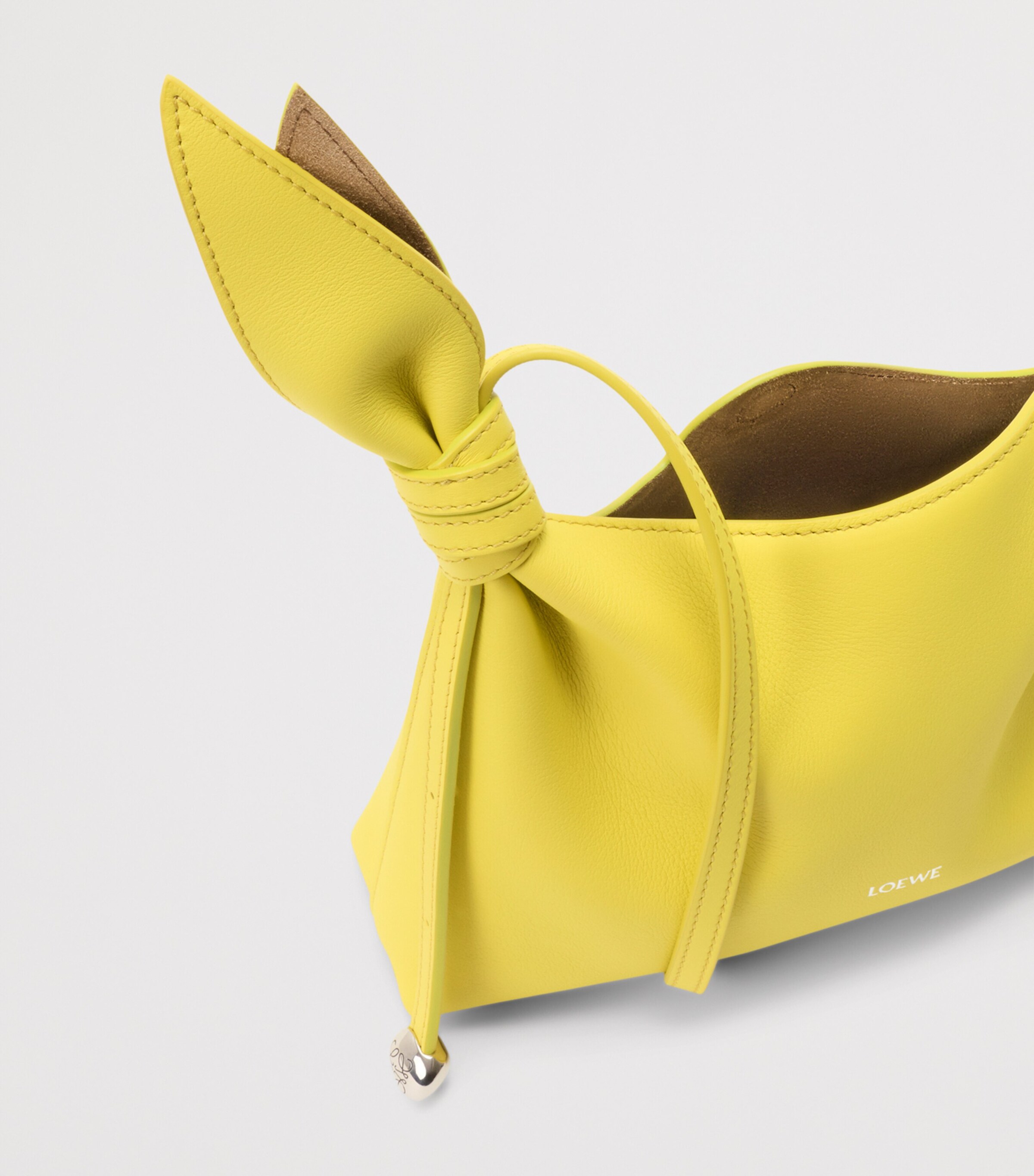 LOEWE Mini Leather Scarf Shoulder Bag Lemon Image 6