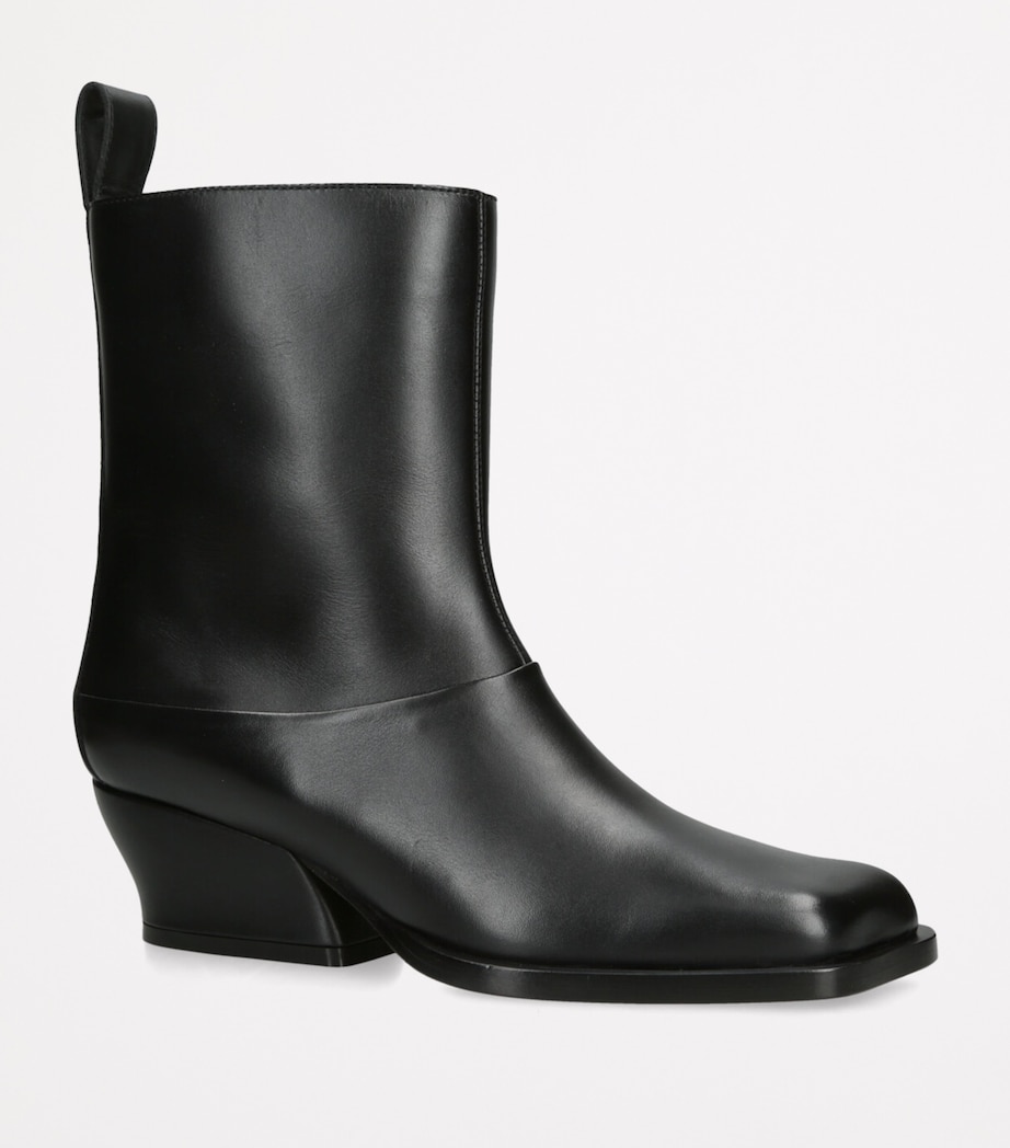 LOEWE Leather Onda Ankle Boots 45 Black Image 3