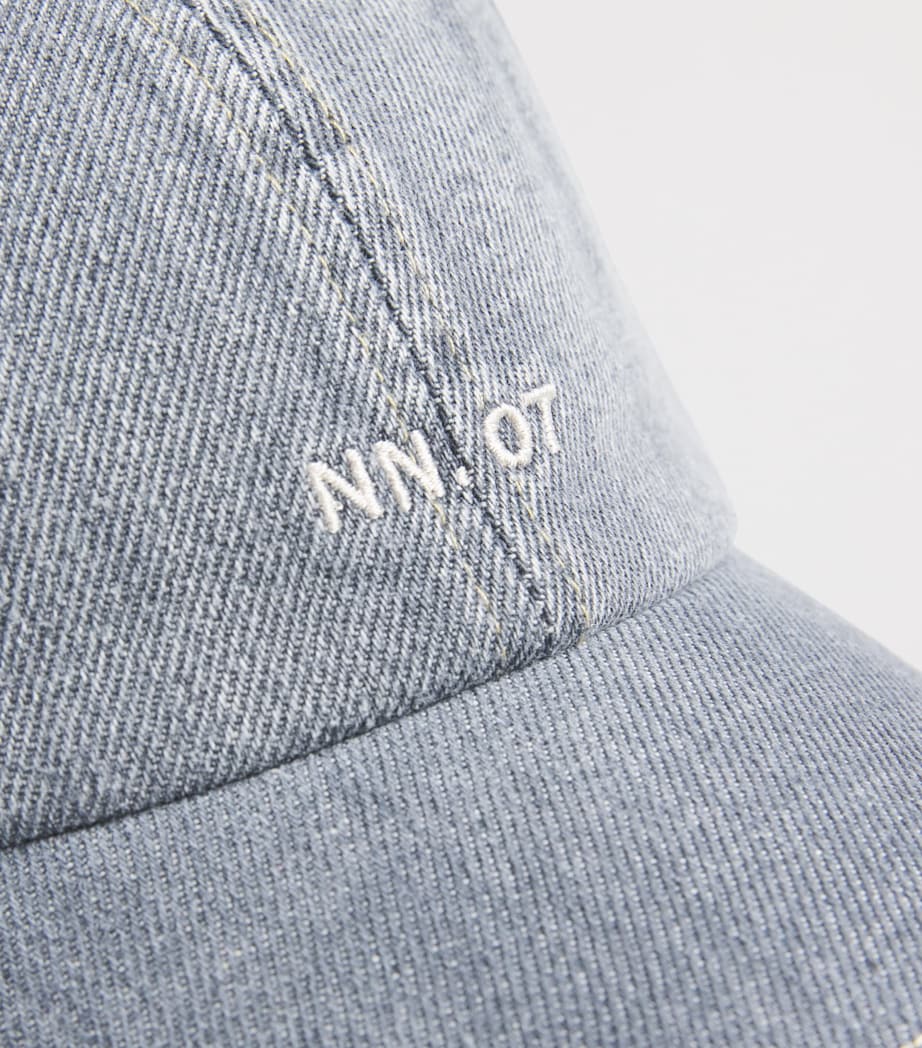 NN.07 Denim Baseball Cap Grey Denim Image 4
