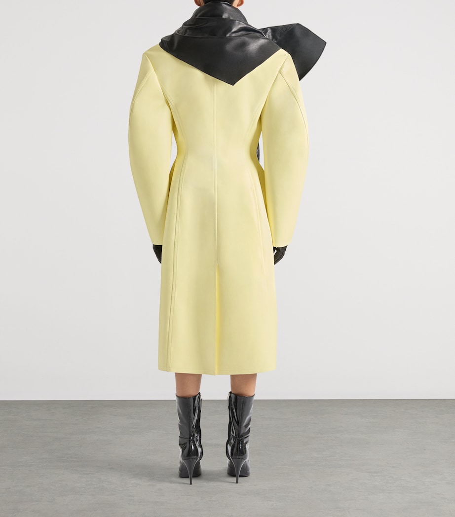 Leather Exploded Bow Scarf BLACK Image 3