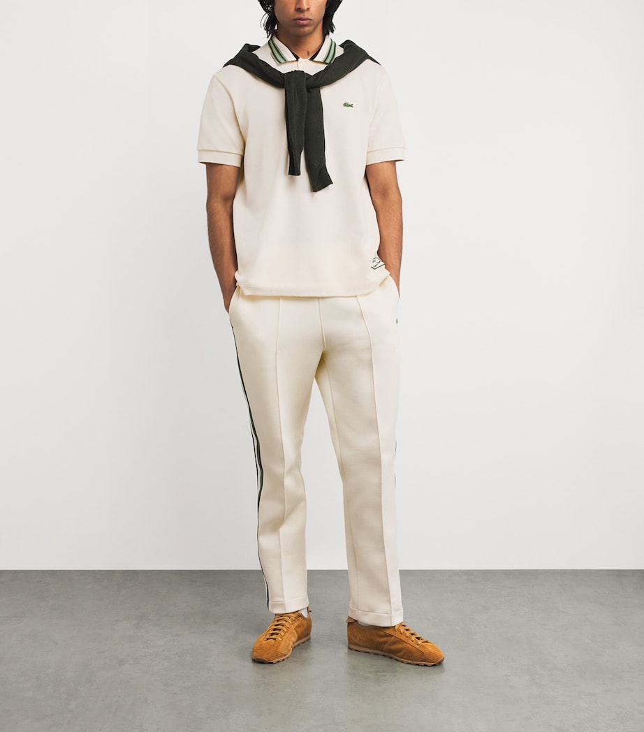Cotton Stripe-Collar Polo Shirt CREAM Image 2