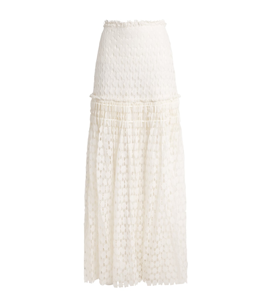 Ulla Johnson Womens Lace Aris Maxi Skirt Chalk Image 1