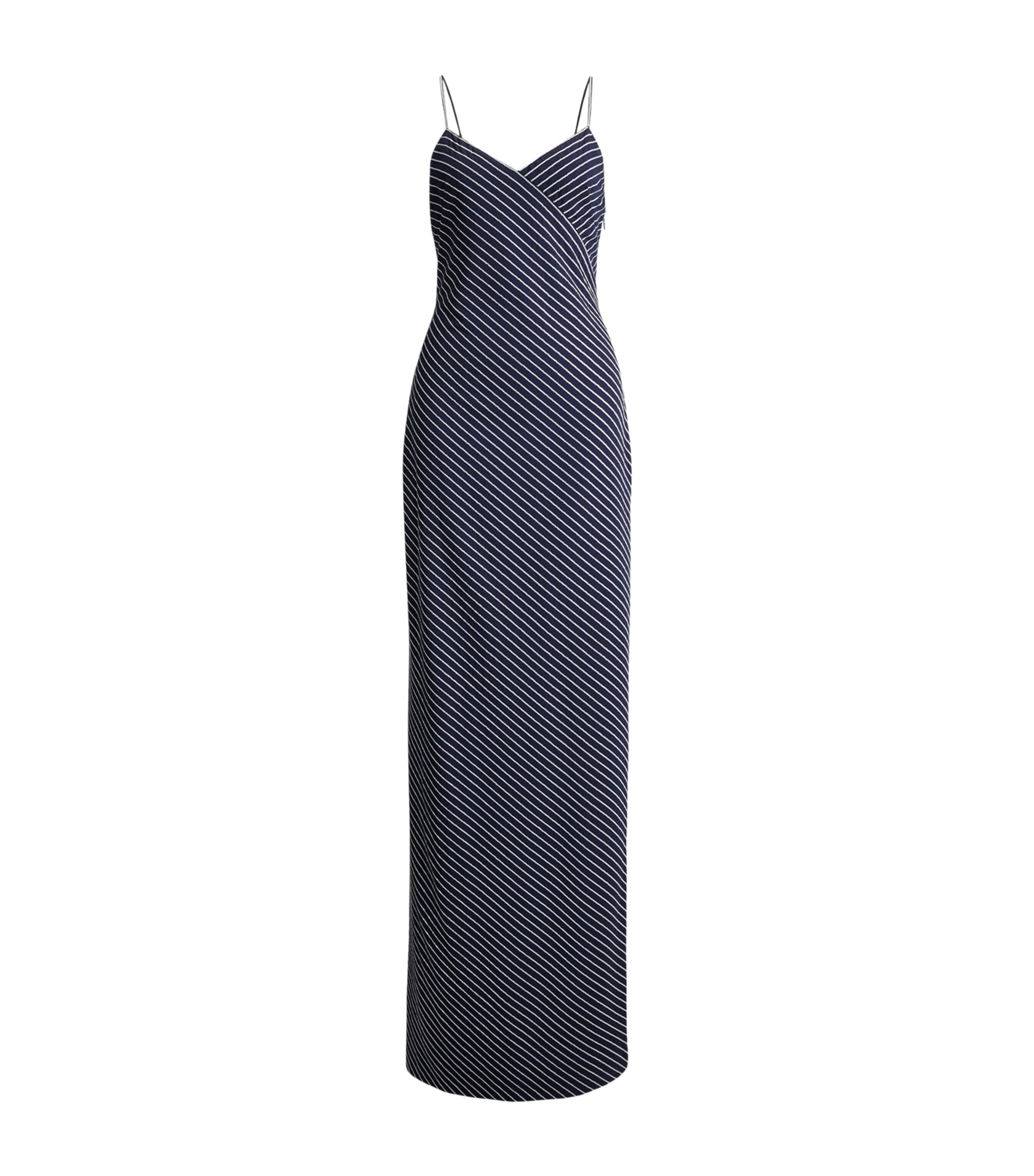 Wool Stripe Caitlin Maxi Dress NAVY-410 Image 1