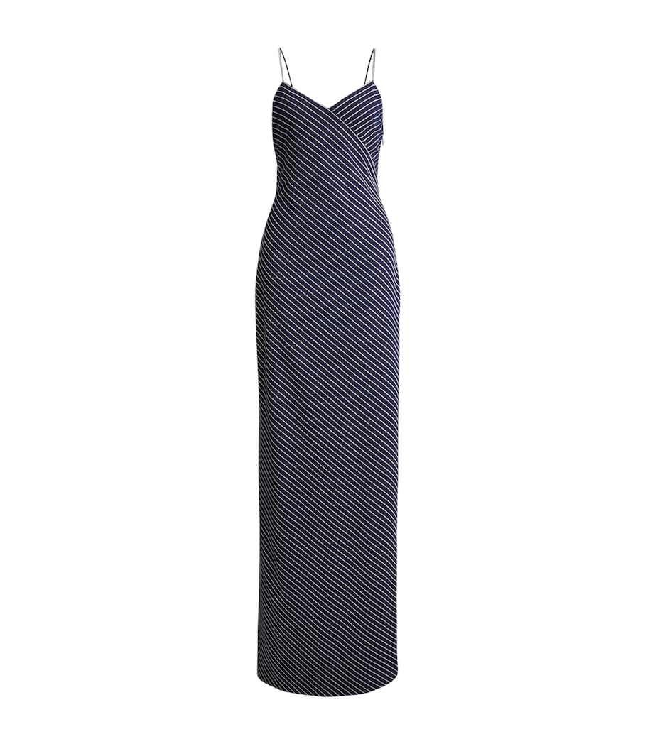 Wool Stripe Caitlin Maxi Dress NAVY-410 Image 1