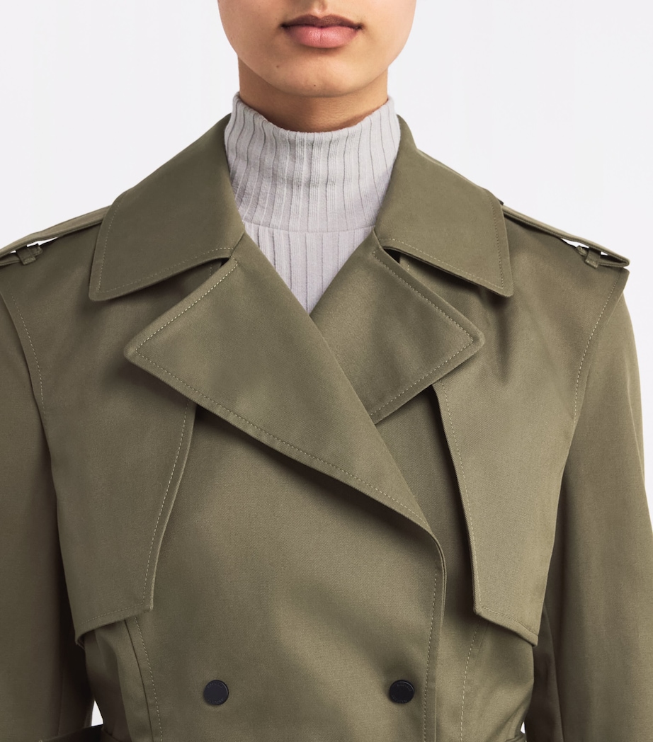 Adva Mid-Length Trench Coat LIGHT MILITARY Image 6