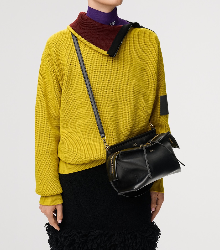 LOEWE Small Leather Whisker Shoulder Bag Black Image 10
