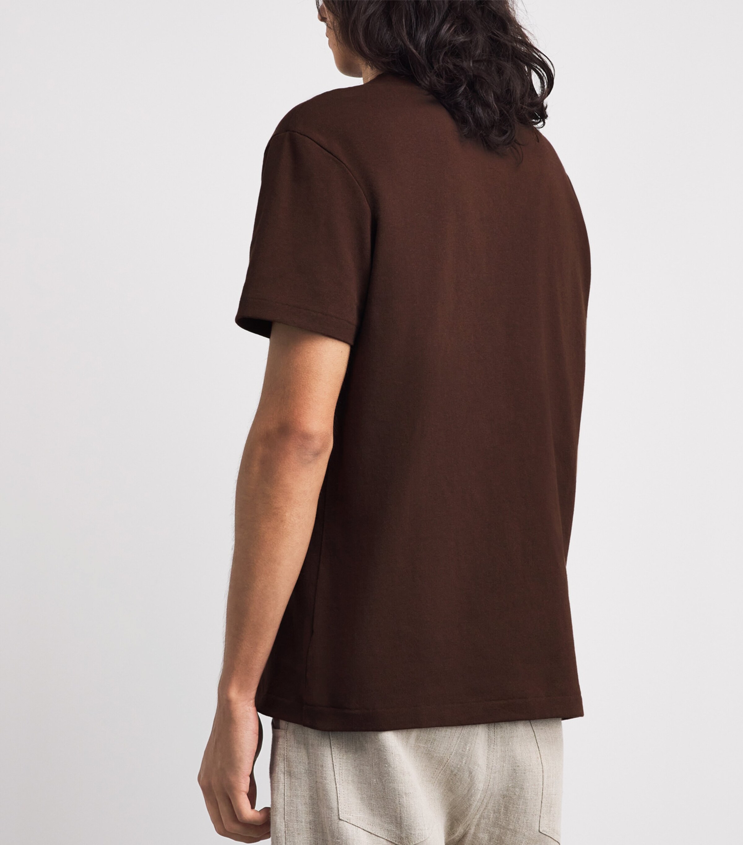 Polo Ralph Lauren Mens Signature Logo T-Shirt Nutmeg Brown Image 5