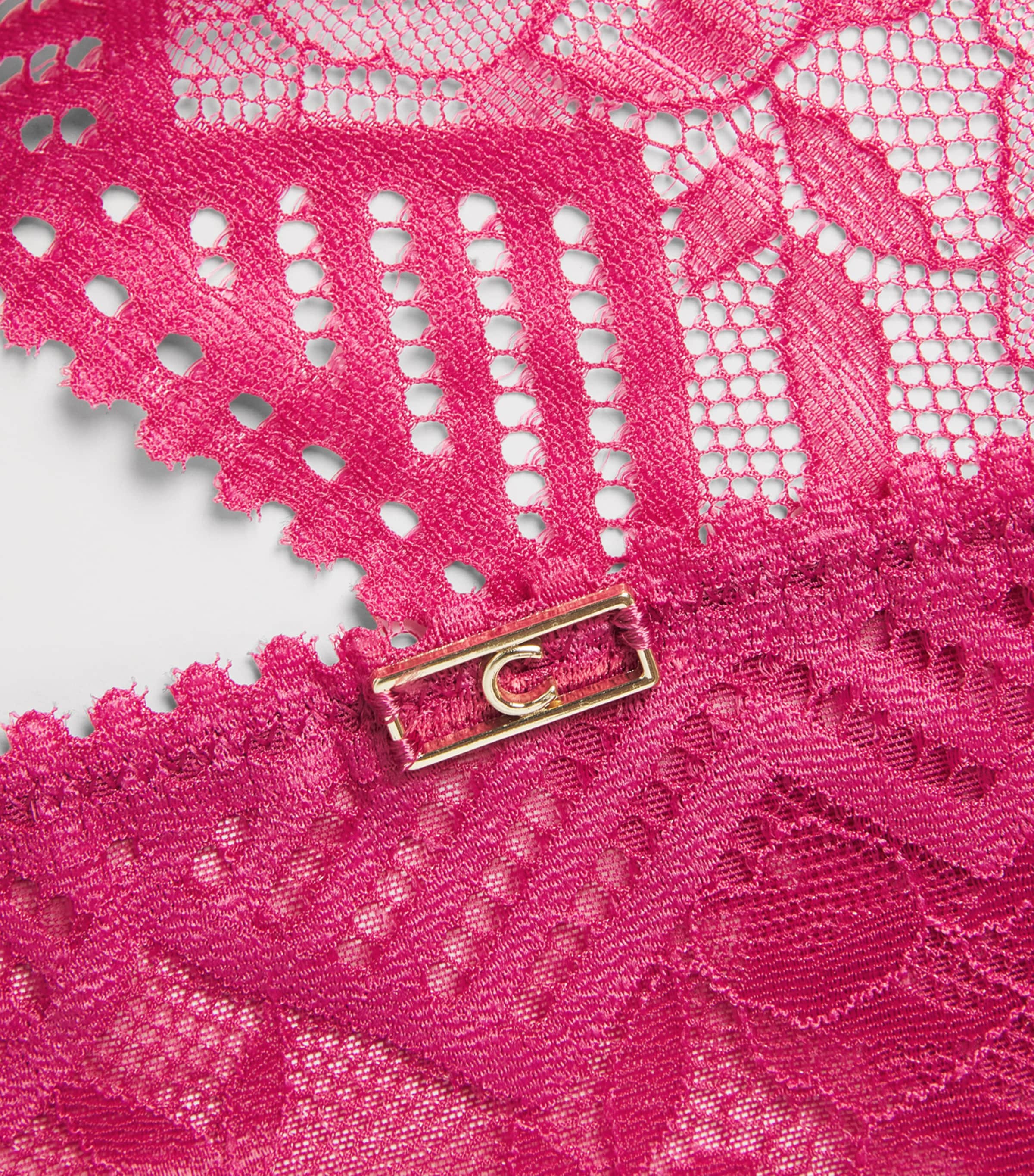 Chantelle Womens Lace Origins Tanga Briefs Oky Cranberry Image 4