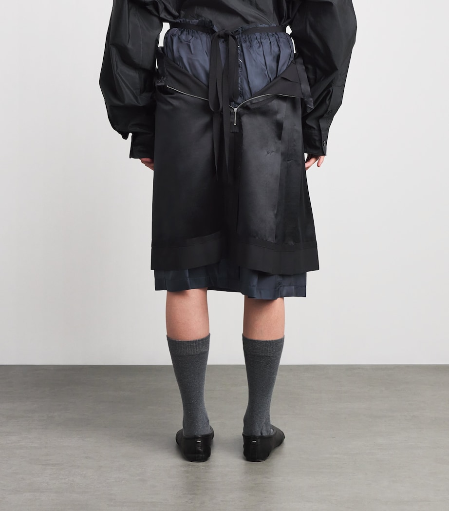 Wool-Silk Midi Skirt 900 BLACK Image 4