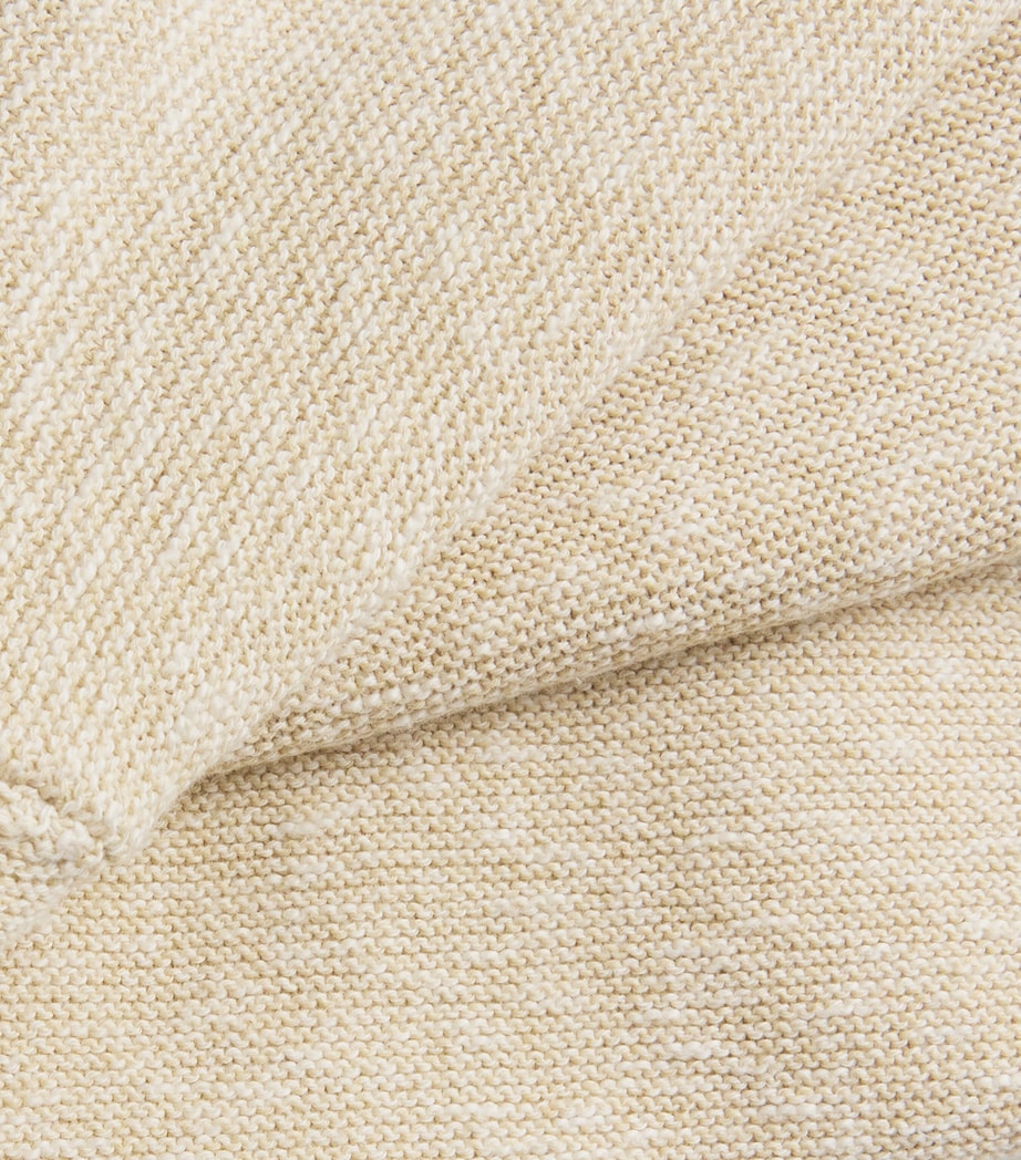 Cotton-Blend Crew-Neck Sweater 8890-WHITE PEPPER Image 5