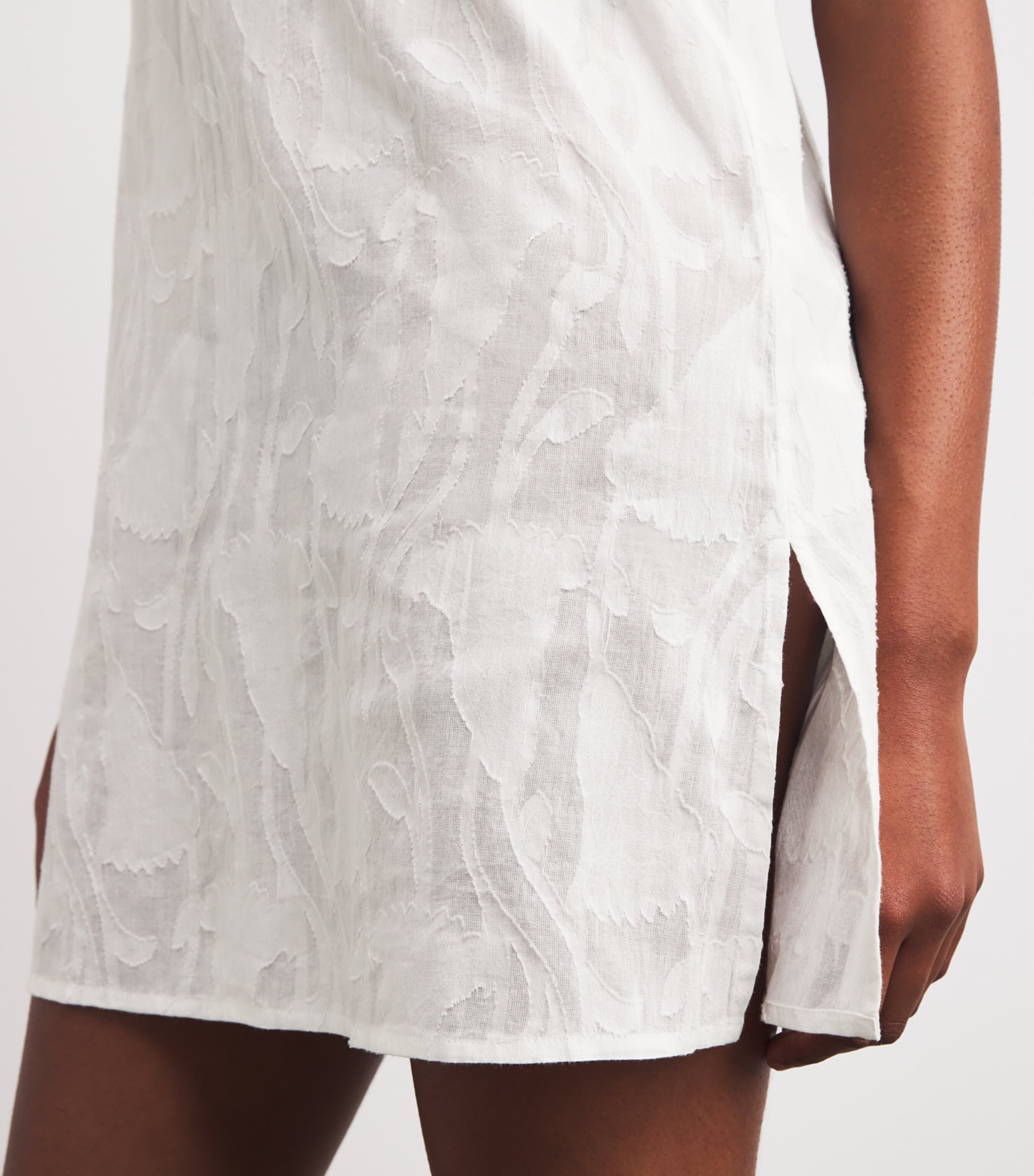 Floral Jacquard Nightdress OFF WHITE Image 4