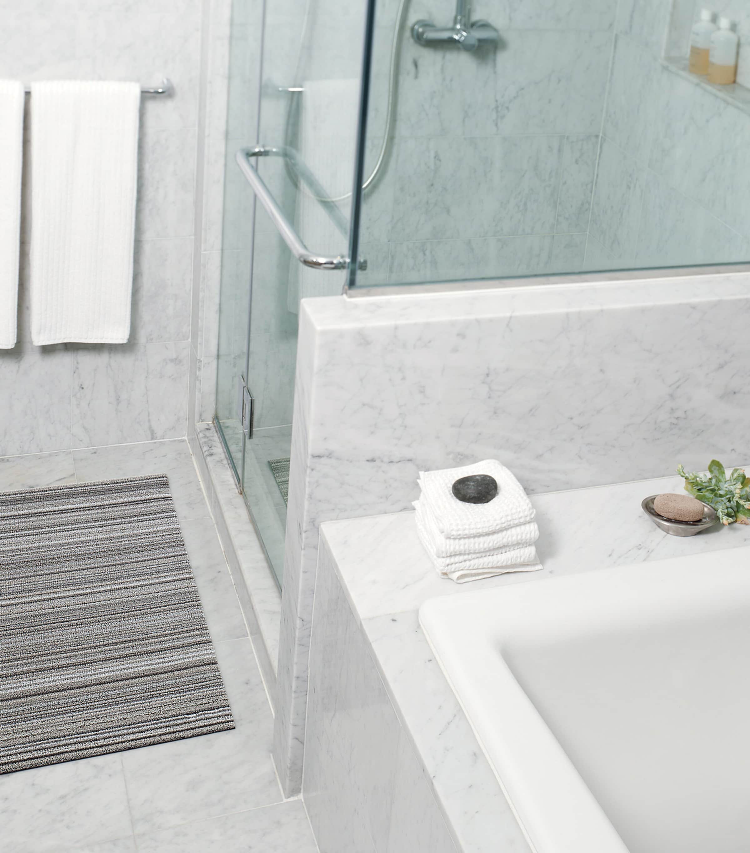 Skinny Stripe Shag Utility Mat (61cm x 91cm) BIRCH Image 2