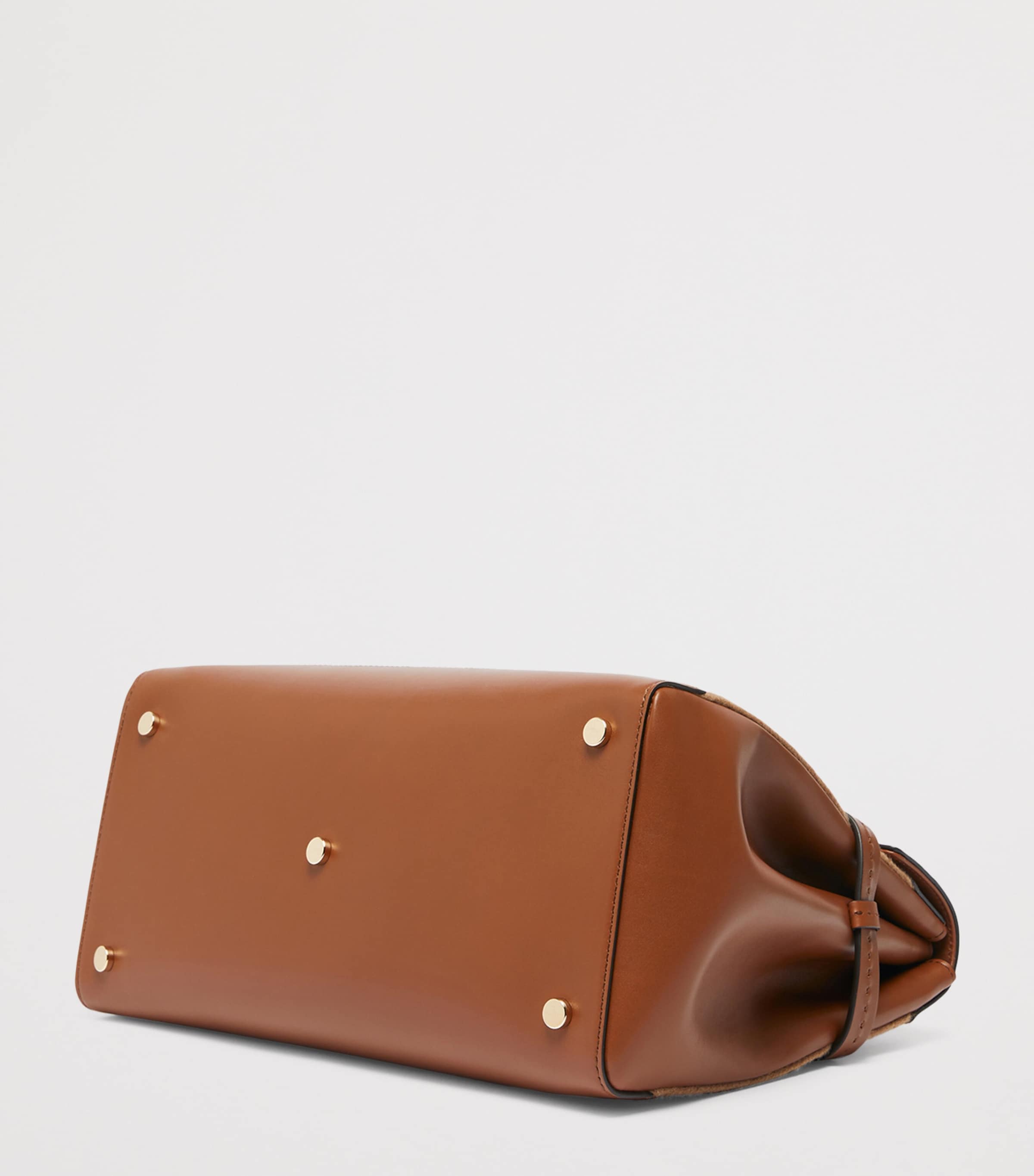 Medium Camel Wool Margaux Top-Handle Bag CAMEL Image 4