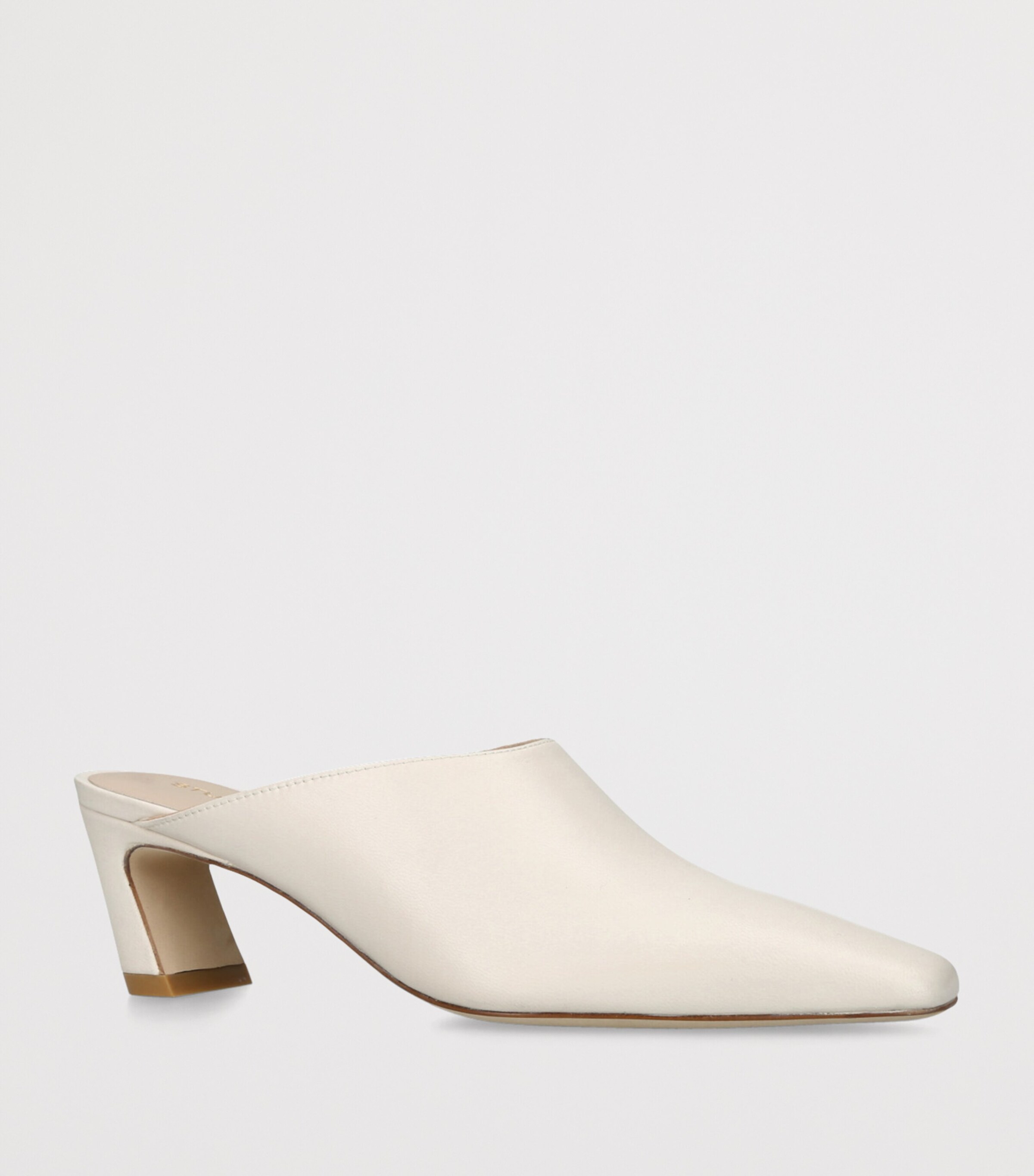 Leather Stassi Mules 50 BONE Image 3