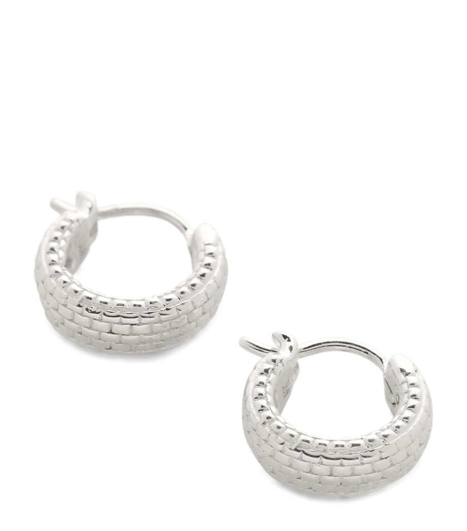 Monica Vinader Sterling Silver Heirloom Huggie Earrings Sterling Silver Image 1