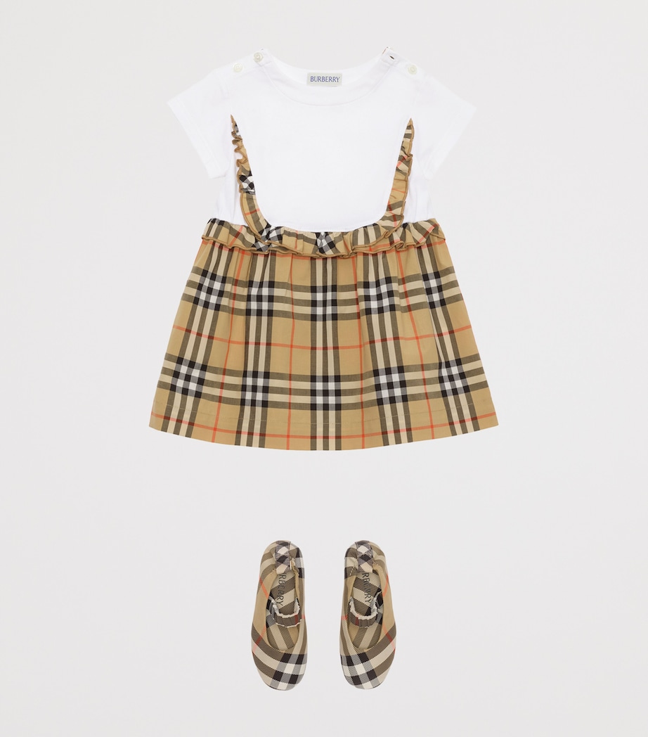 Stretch-Cotton Dress and Bloomers Set (6-36 Months) WHITE Image 2