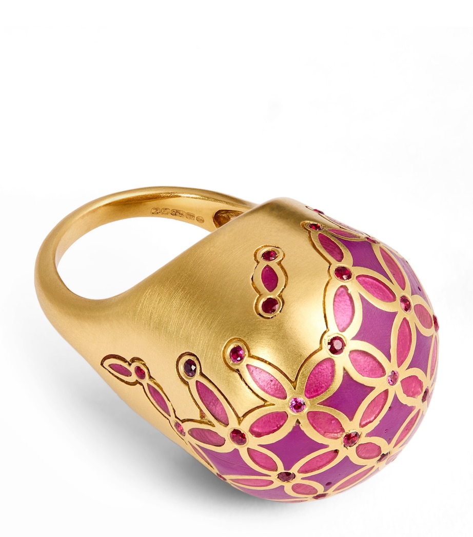 Yellow Gold, Enamel and Ruby My Muse Glory Ring YELLOW GOLD Image 1
