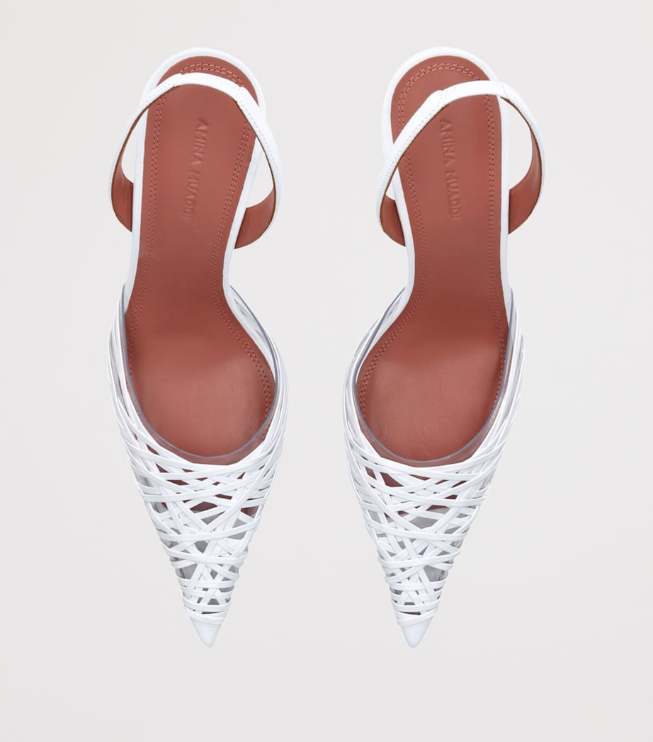 Leather Lori Slingback Pumps 90 WHITE Image 4