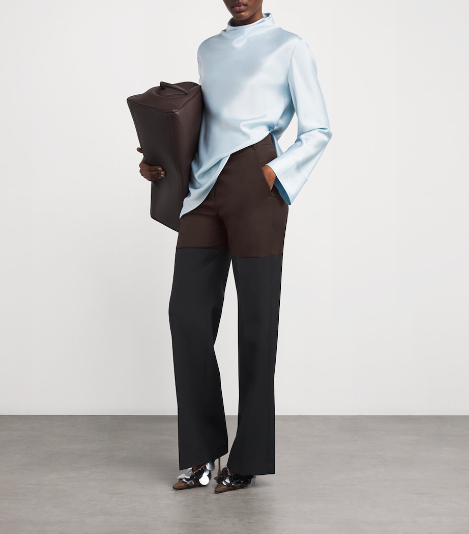 Vault Slim Tailored Trousers DBLK BLACK/CHOCOLATE Image 2