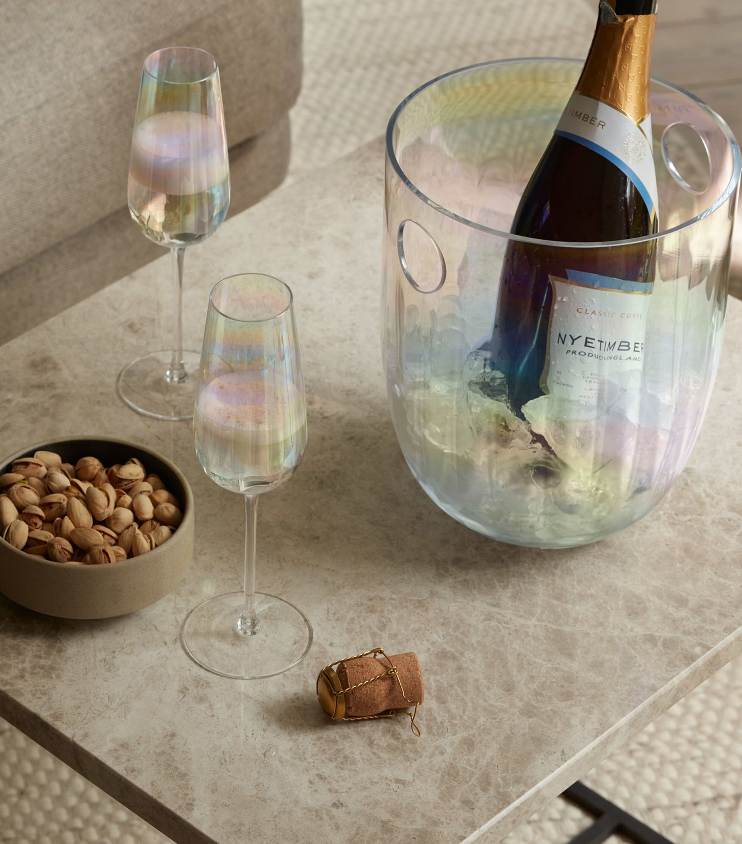 Set of 2 Pearl Flute Glasses (250ml) PEARL Image 5