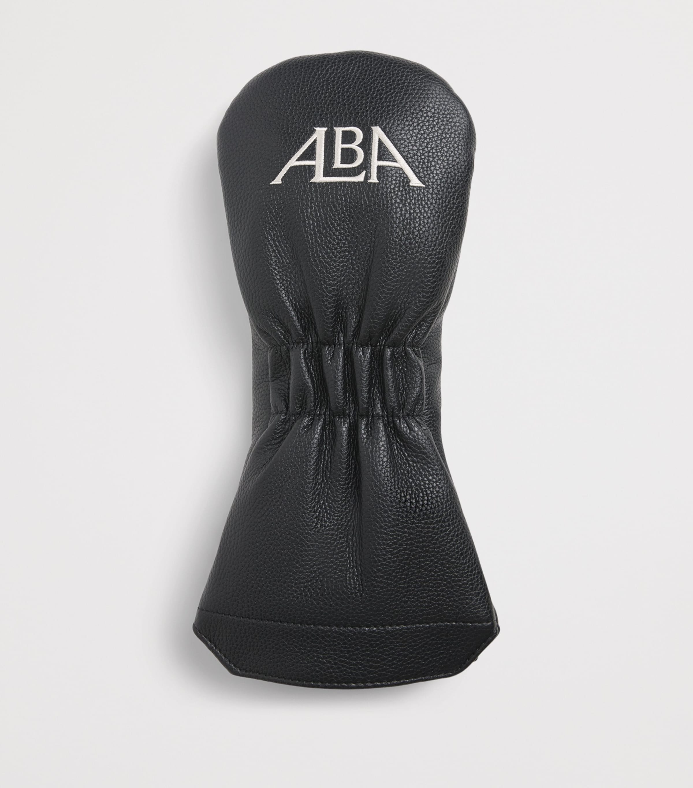 Alba Mens Leather Vintage Driver Headcover Black Image 2