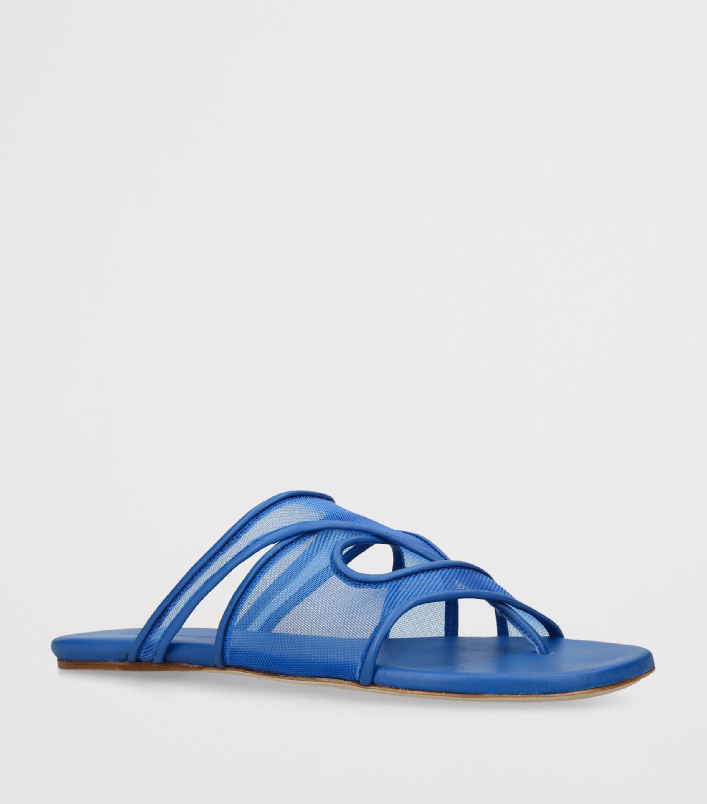 Mesh Ringer Flip Flops BLUE Image 3