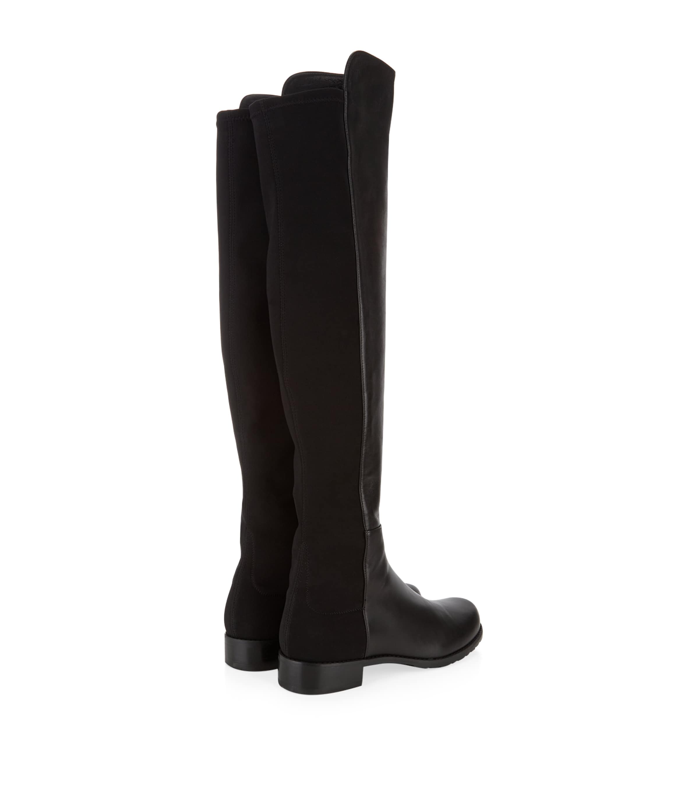 Leather 5050 Over-The-Knee Boots BLACK Image 2