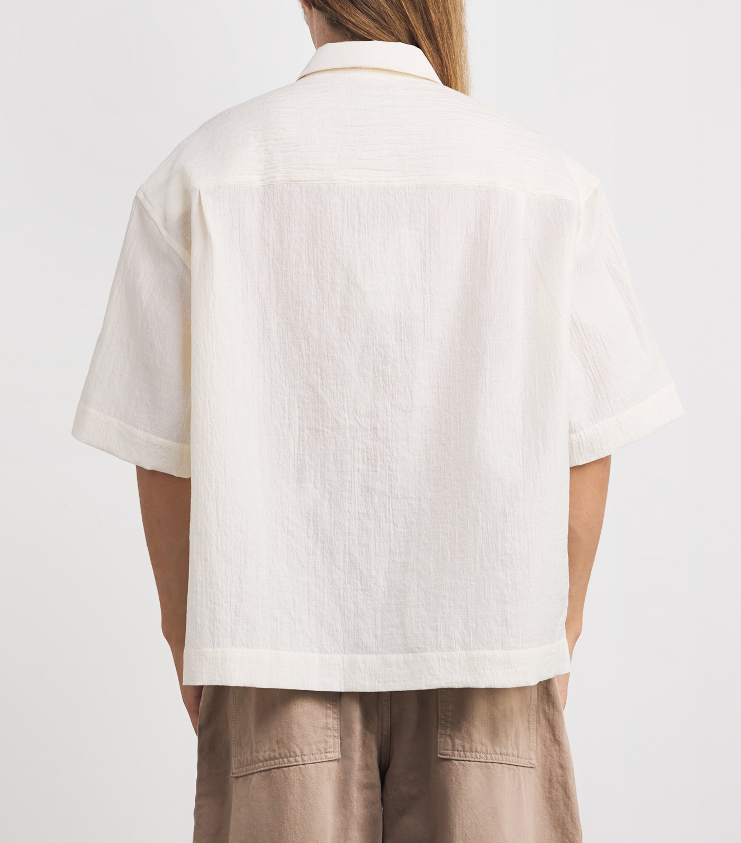 Studio Nicholson Neutral Cotton-Blend Textured Sanko Shirt