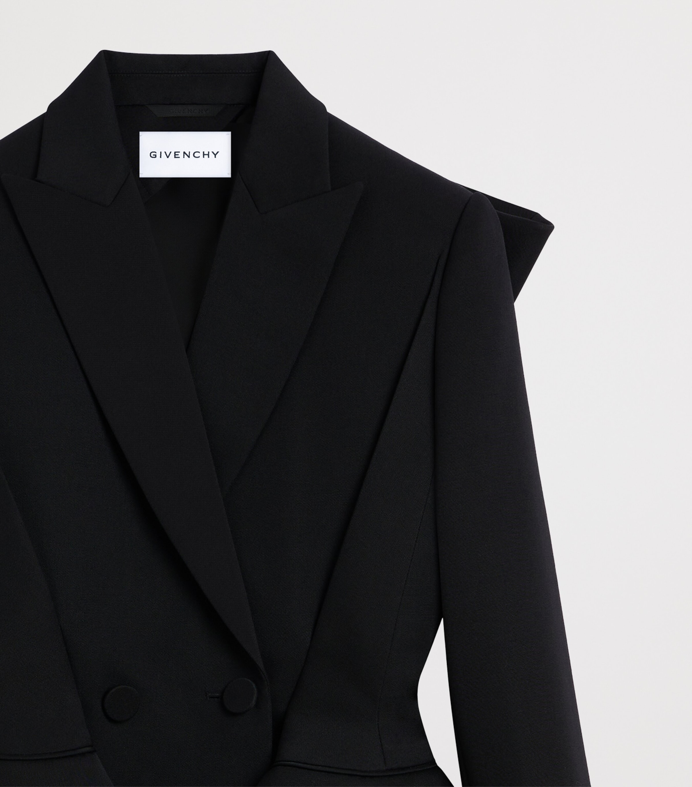Givenchy Womens Wool Bow Slashed Blazer Image 8