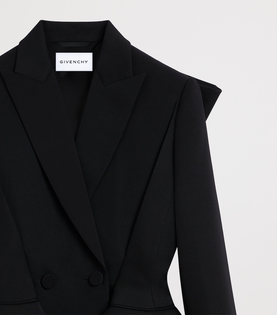 Givenchy Womens Wool Bow Slashed Blazer Image 8