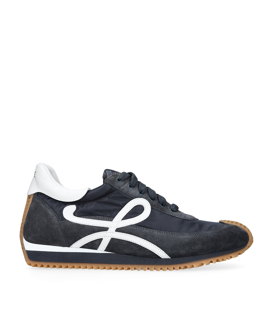 Suede-Panel Flow Runner Sneakers BLUE/DARK Image 1