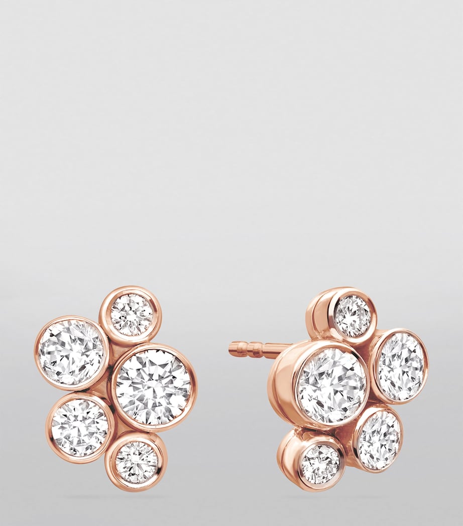 Boodles Rose Gold and Diamond Raindance Stud Earrings Carat Rose Gold Image 3