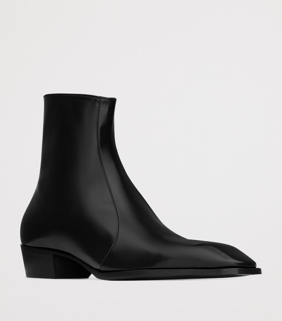 Saint Laurent Leather Aurelien Ankle Boots Image 2