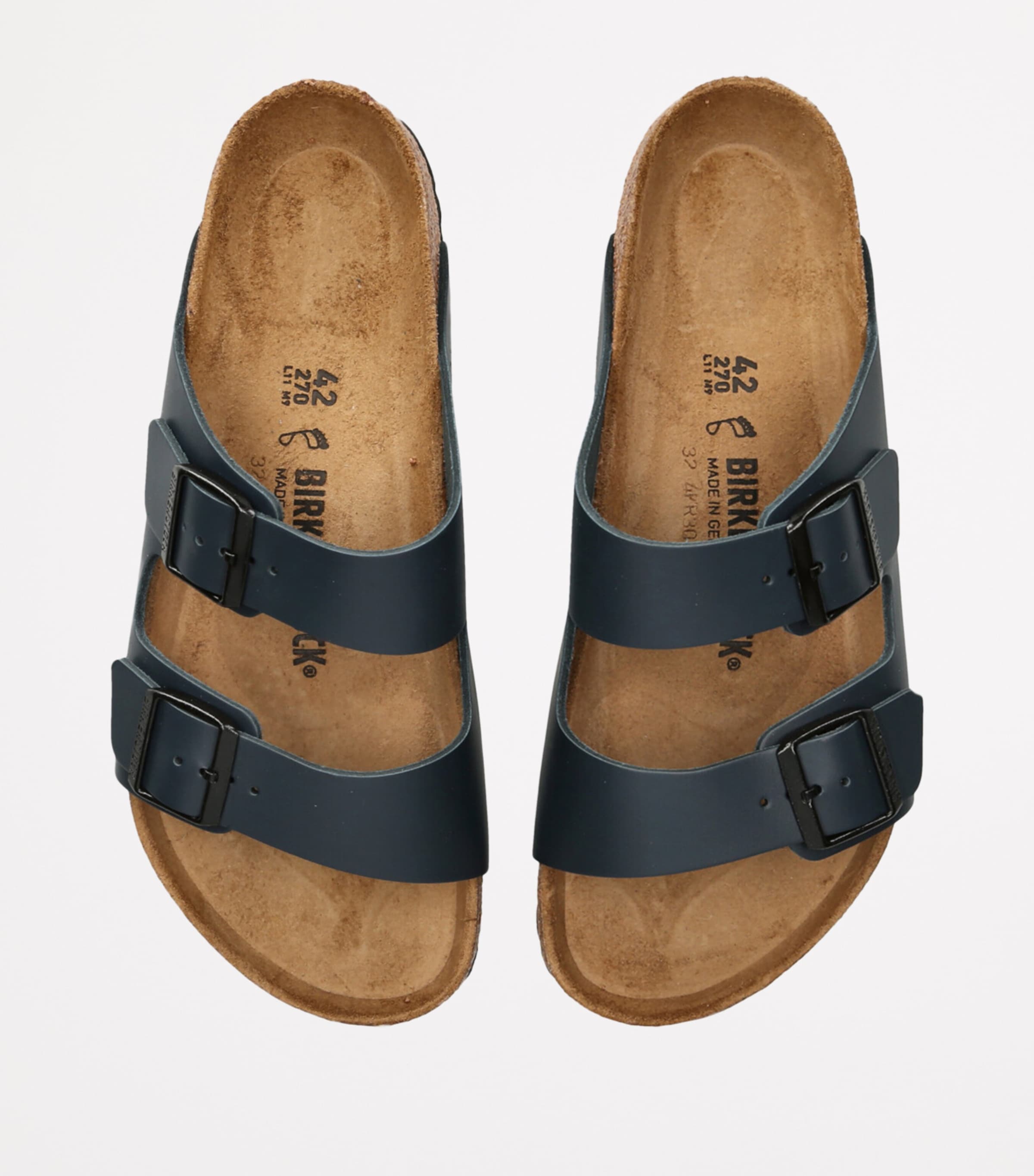 Birkenstock Leather Arizona Sandals Blue Image 4