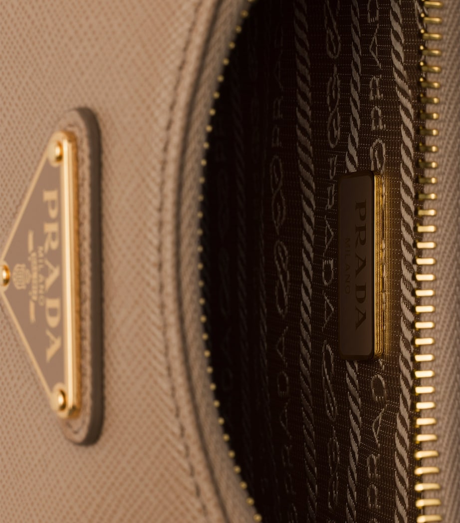 Prada Mini Saffiano Leather Re-Edition Shoulder Bag Powder Image 5