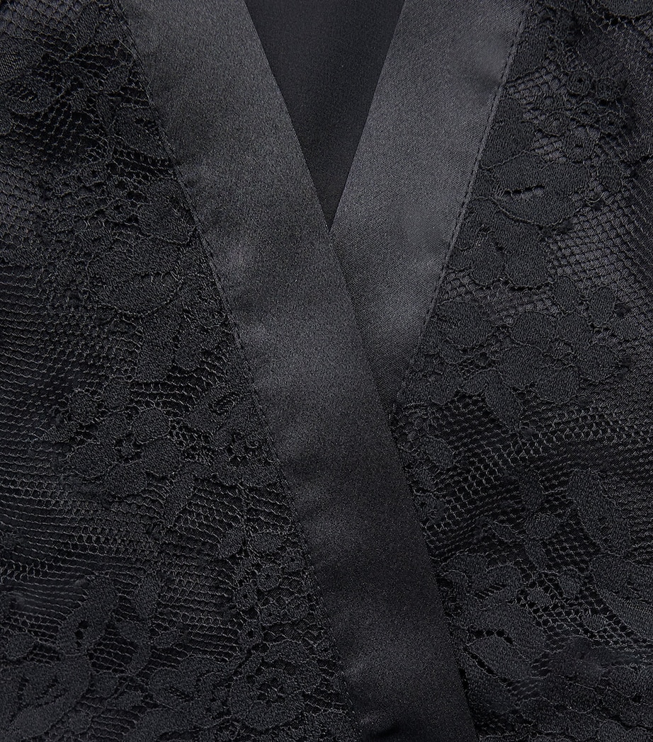 Marjolaine Womens Silk Tess Robe Noir Image 6