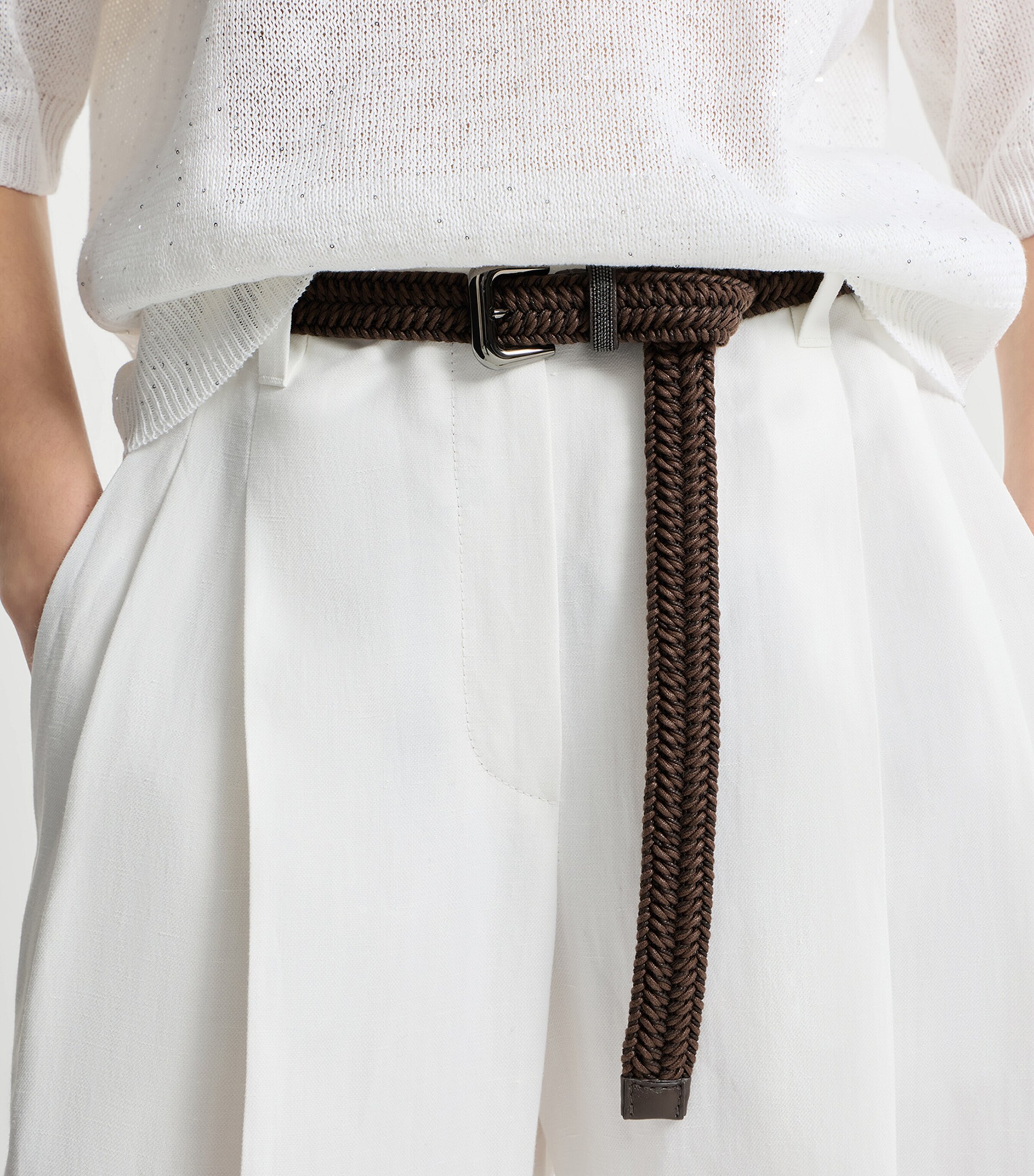 Brunello Cucinelli Braided Monili-Detail Belt Cmatm Image 3