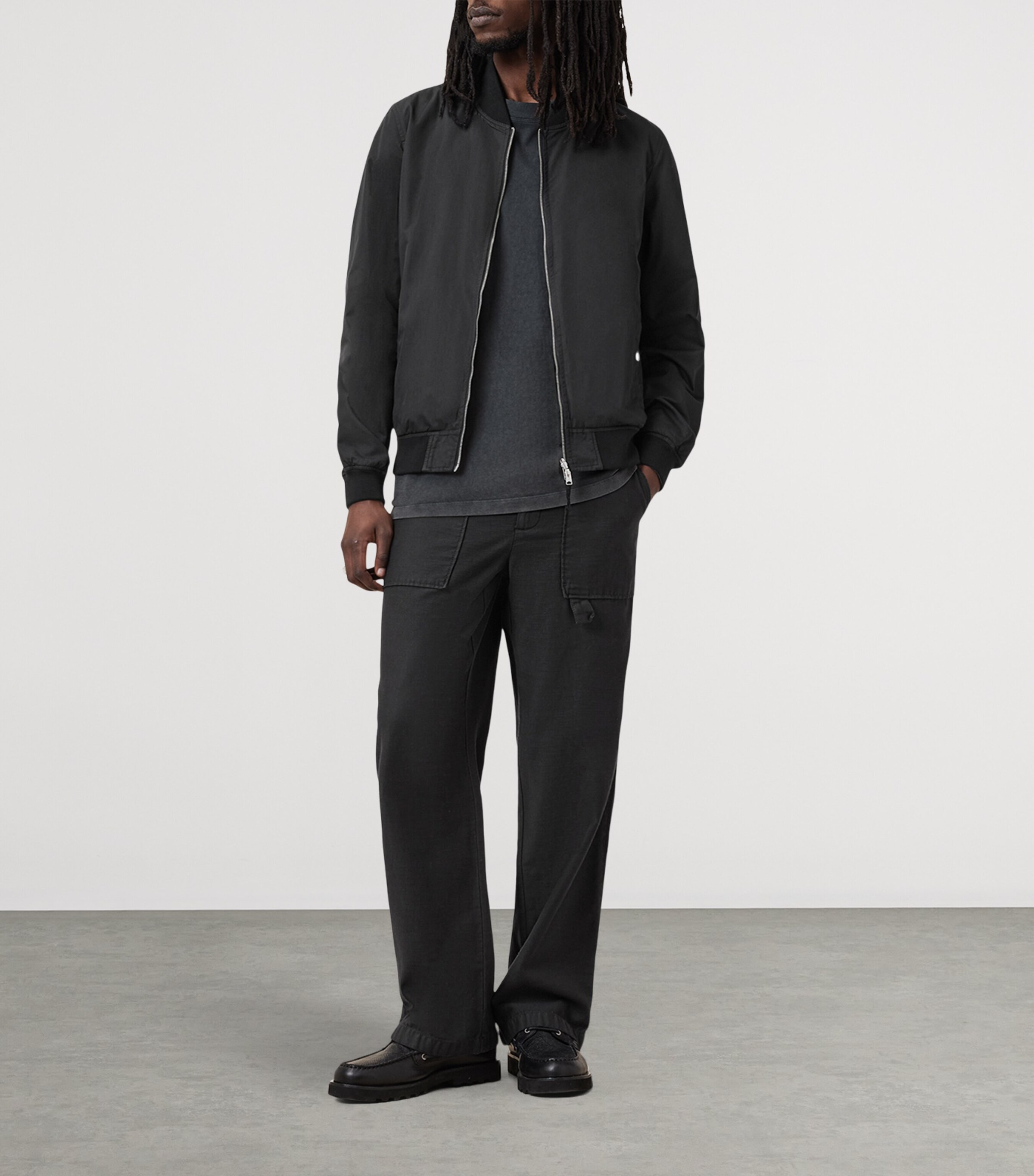 Reversible Bassett Bomber Jacket BLACK/DULL GREEN Image 3