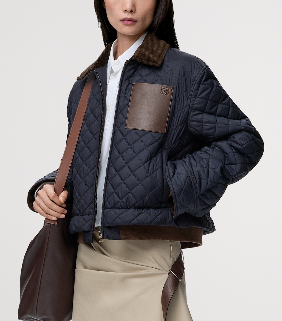 Quilted Monogram Field Jacket DARK NAVY Image 3
