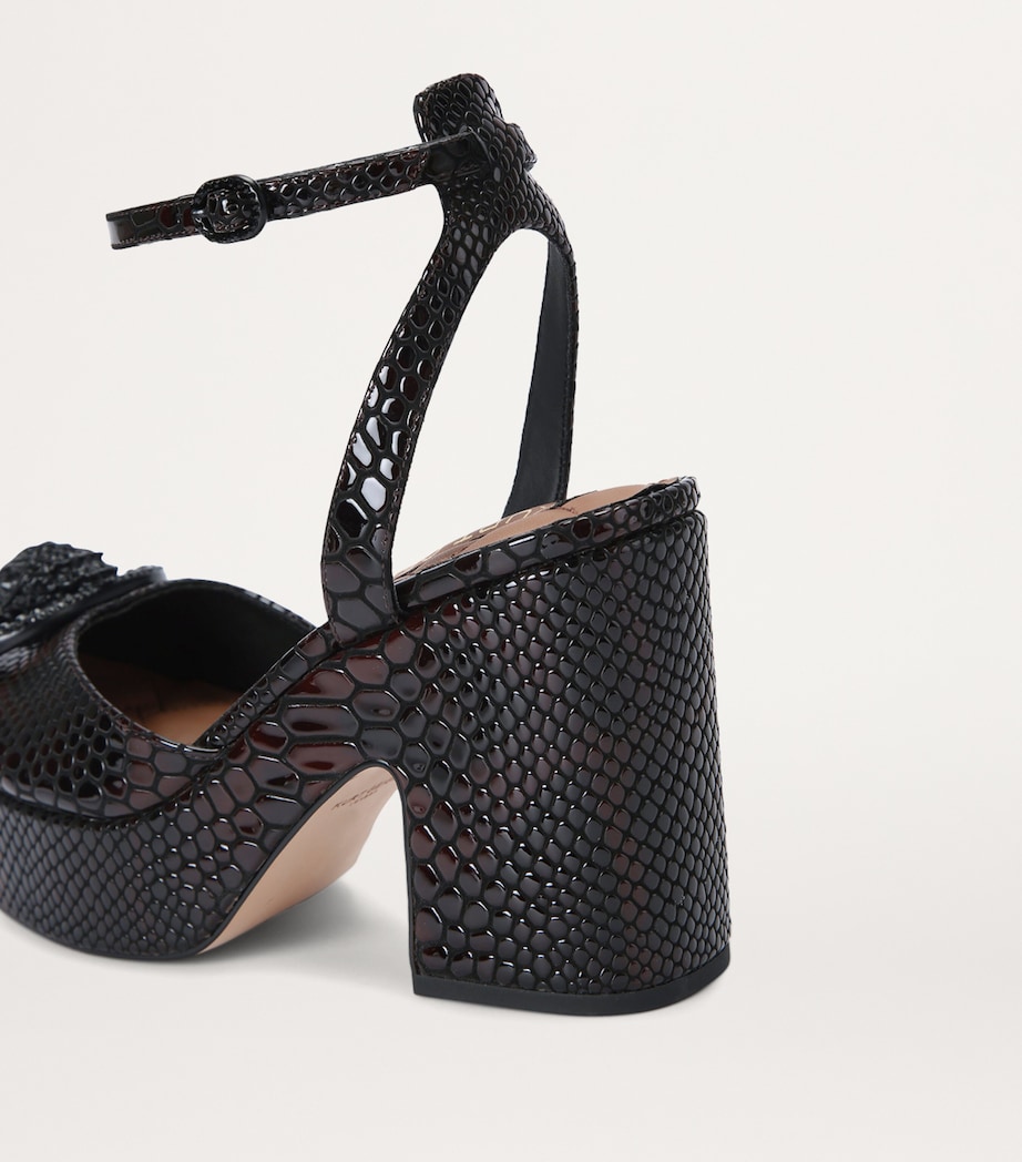 Kurt Geiger London Snake-Effect Chelsea Platform Heels Blk/brown Image 2