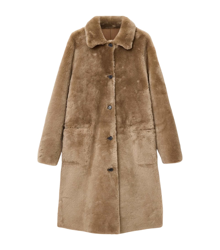 Shearling Reversible Serra Coat CONKER BROWN Image 1
