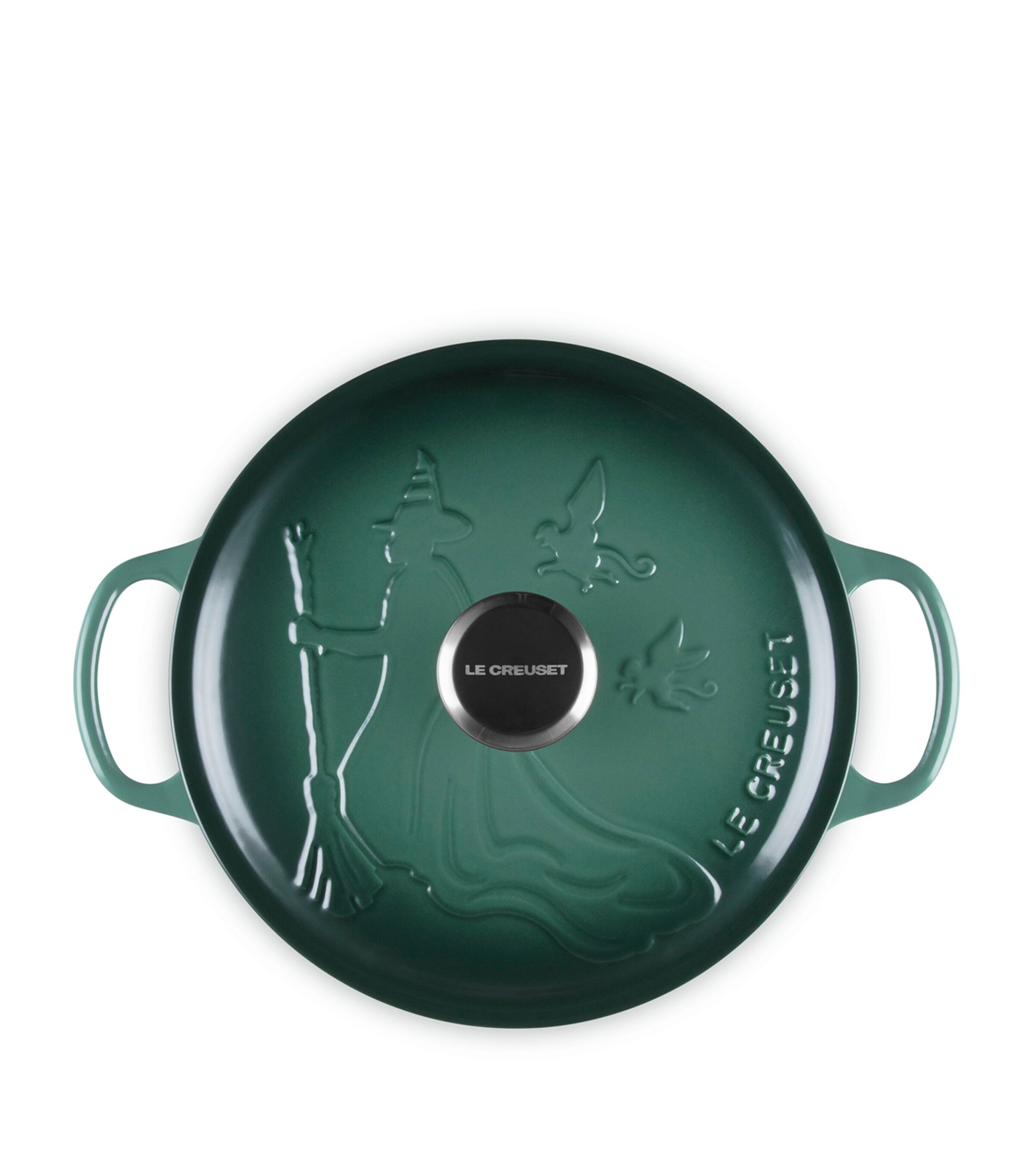 Cast Iron Elphaba Embossed Casserole Dish (24cm) GREEN Image 6