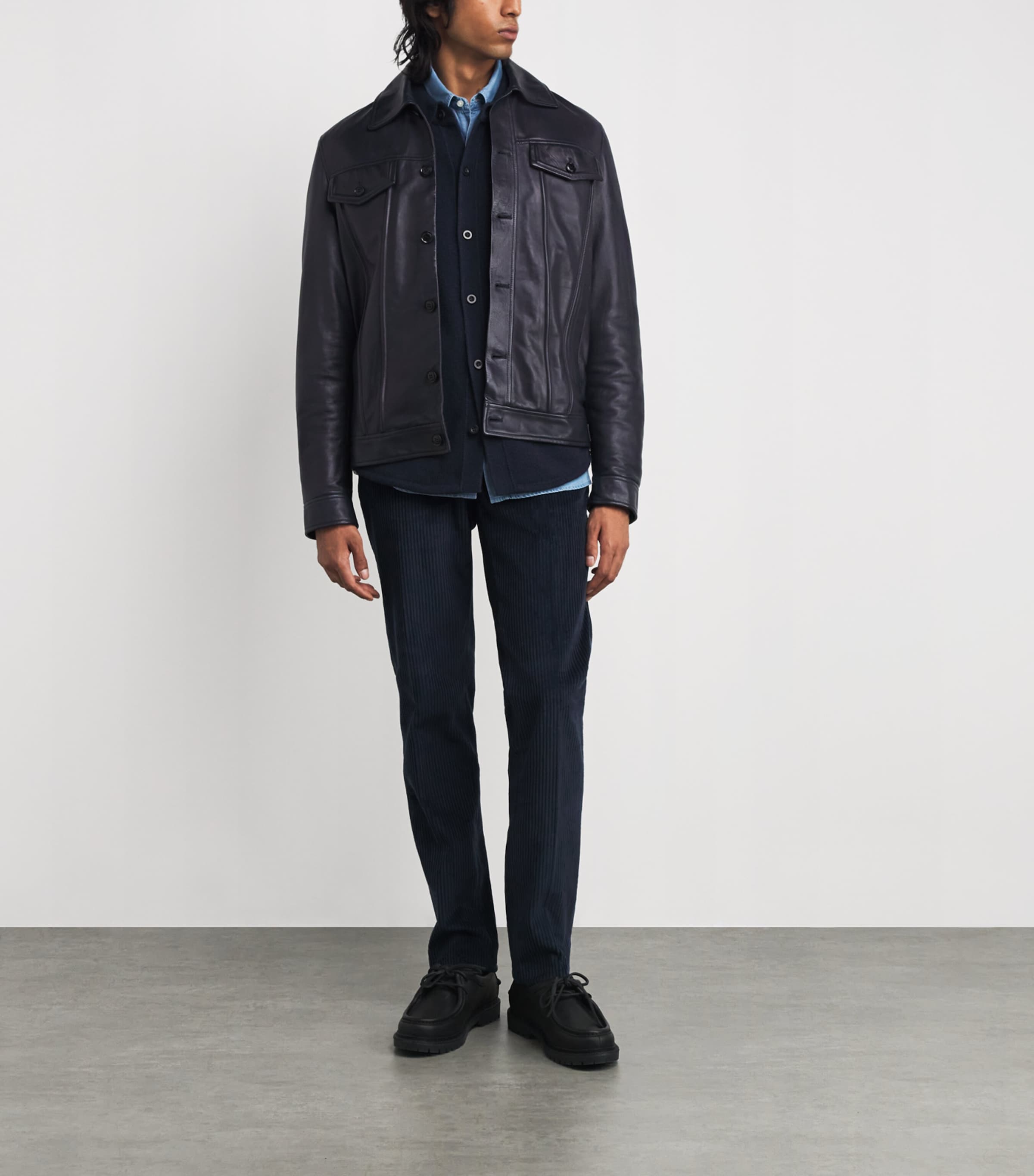 Corduroy Trousers 01 BLUE NAVY Image 2