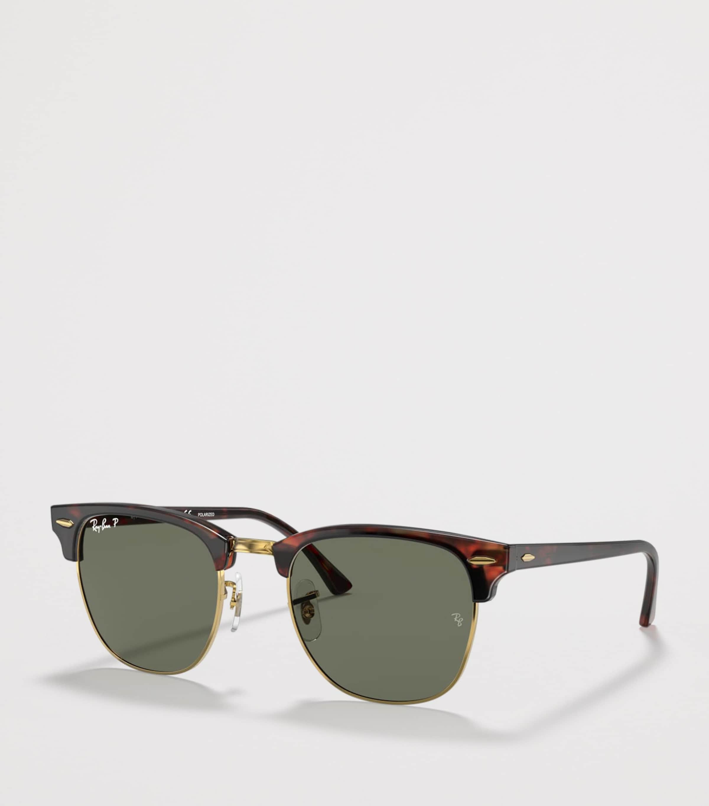 Ray-Ban RB3016 Clubmaster Classic Square Sunglasses Brown Image 2