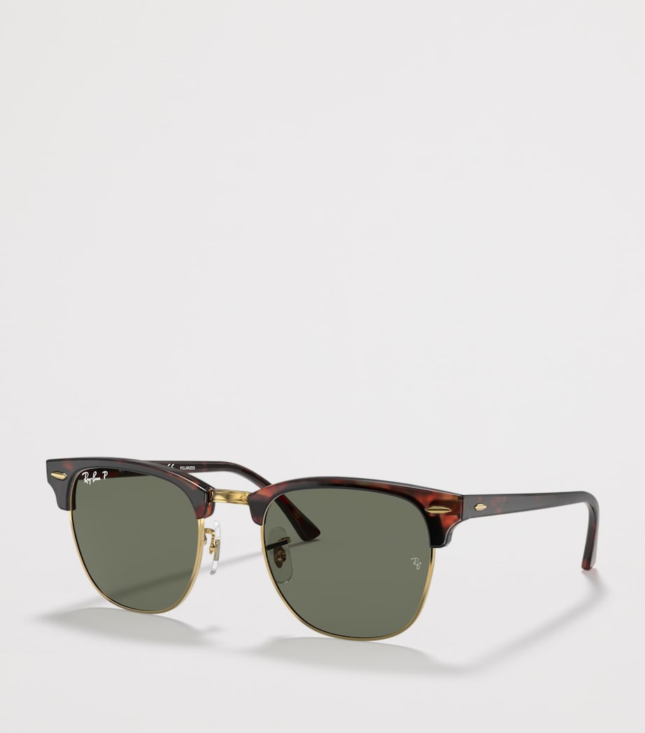 Ray-Ban RB3016 Clubmaster Classic Square Sunglasses Brown Image 2