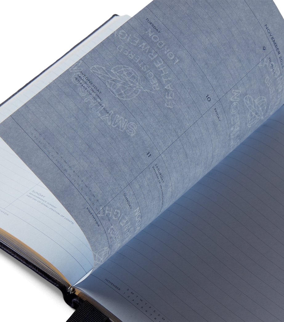 Leather Soho A5 2026 Diary NAVY Image 3